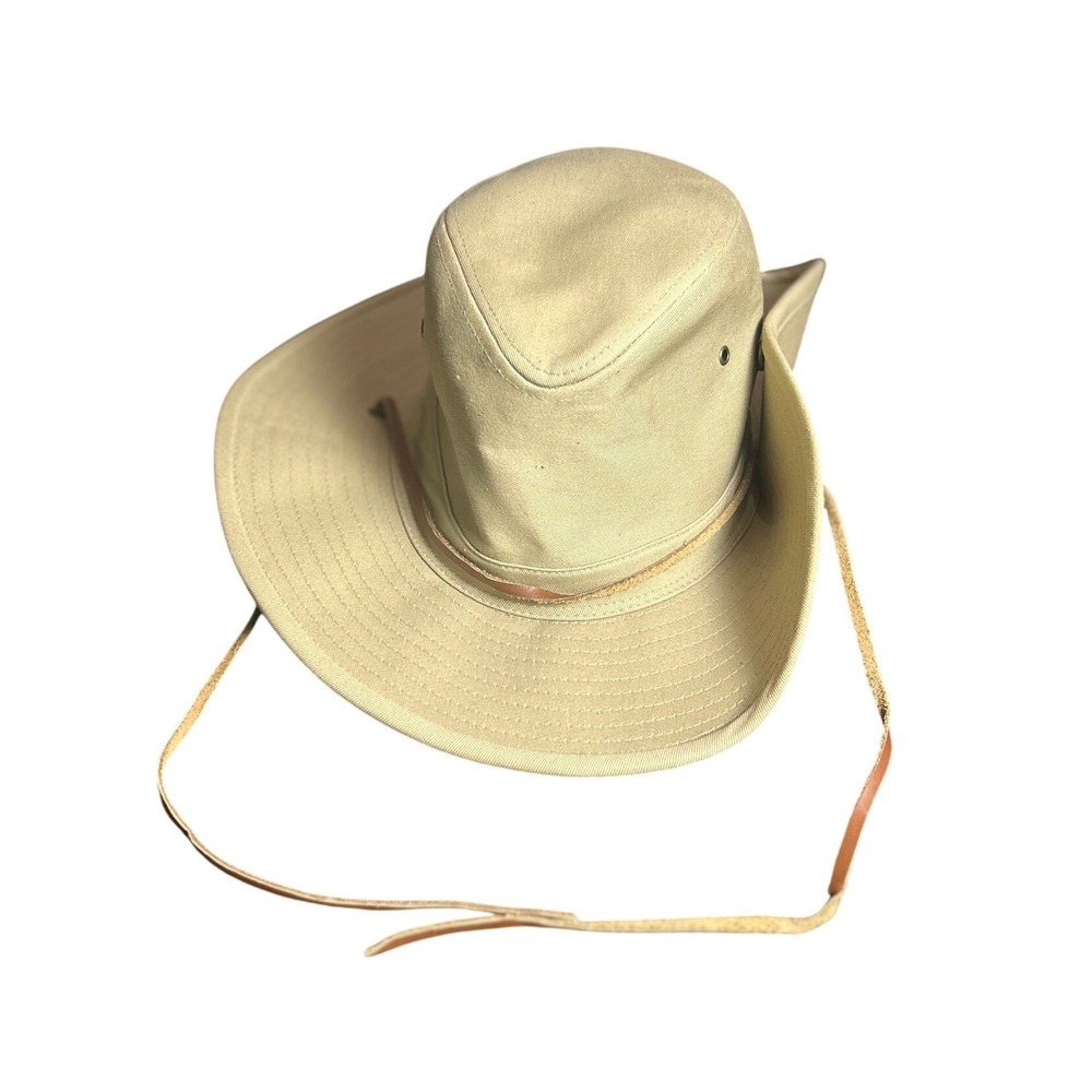 Vintage Walt Disney World Safari Outback Hat Small 2000s NWT‎ Tan Leather Strap